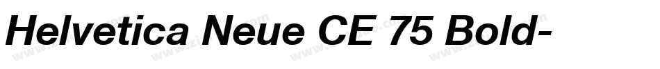 Helvetica Neue CE 75 Bold字体转换
